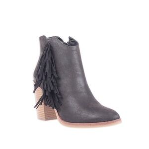 MIA Women's Avril Fringe Booties in Black